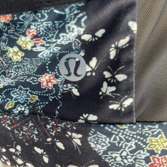 Lululemon Speed Up Sports Bra Assemblage Alpine White Multi/Black Size 12 - Picture 6 of 7